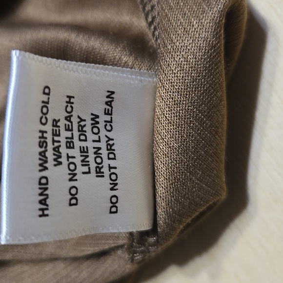 NWPT HYFVE Casual Cutie Oversized Long Sleeve Crop Top Brown Sz Small Ribbed - Picture 8 of 8